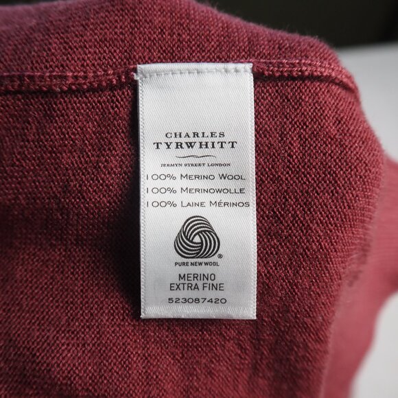 Charles Tyrwhitt Sweater Mens XL Crew Neck Extra Fine Merino Wool (Defect) - Picture 3 of 8